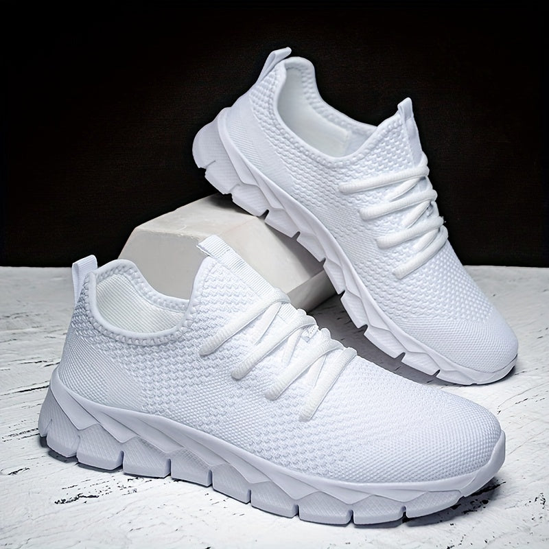 Women’s Blue Knit Lightweight Sneakers – Breathable Running & Walking Trainers with Cushioned Sole for Fitness and Casual Style