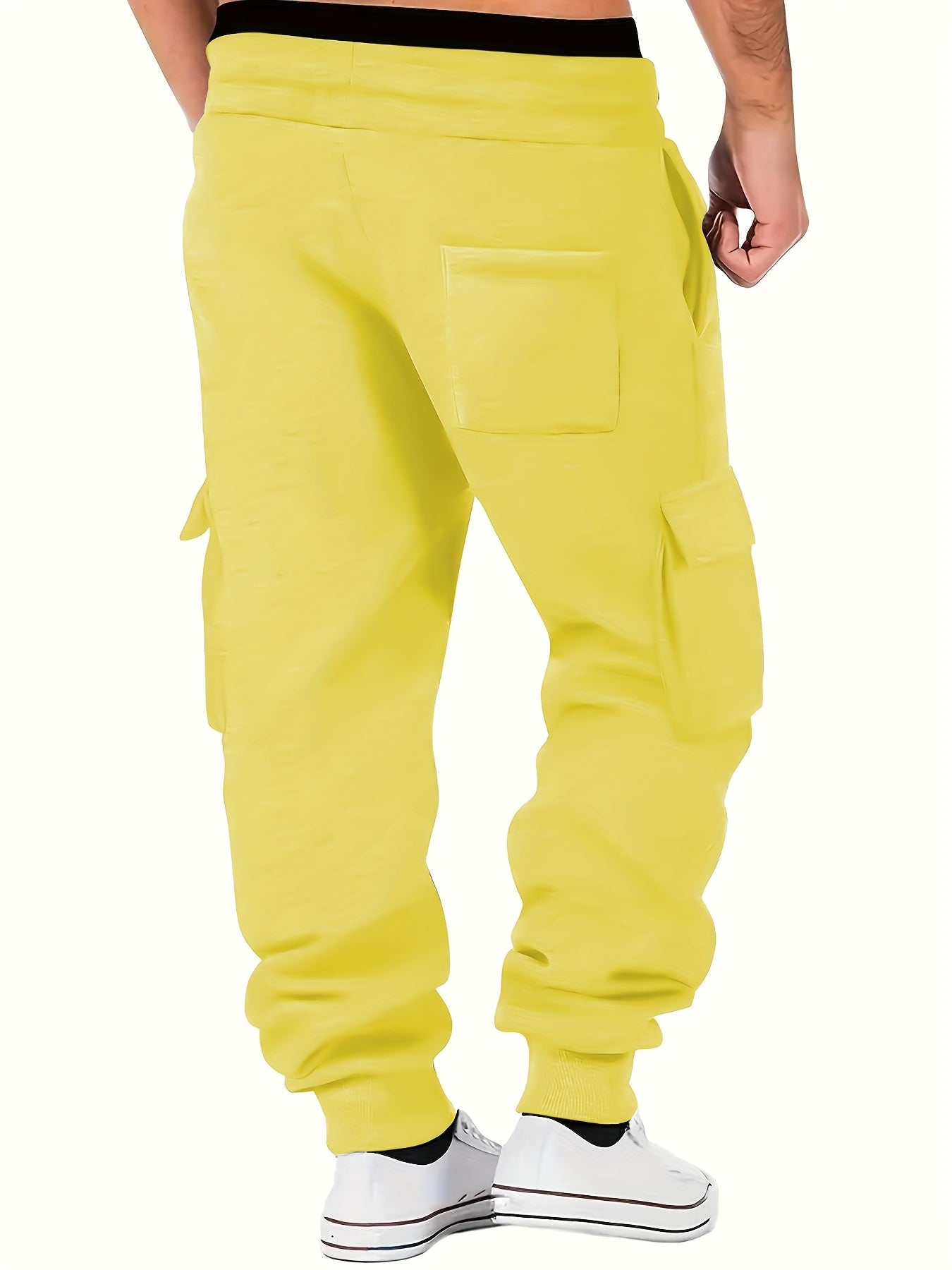 Men’s Urban Cargo Joggers – Multi-Pocket Fleece Pants | Streetwear Style for Fall/Winter