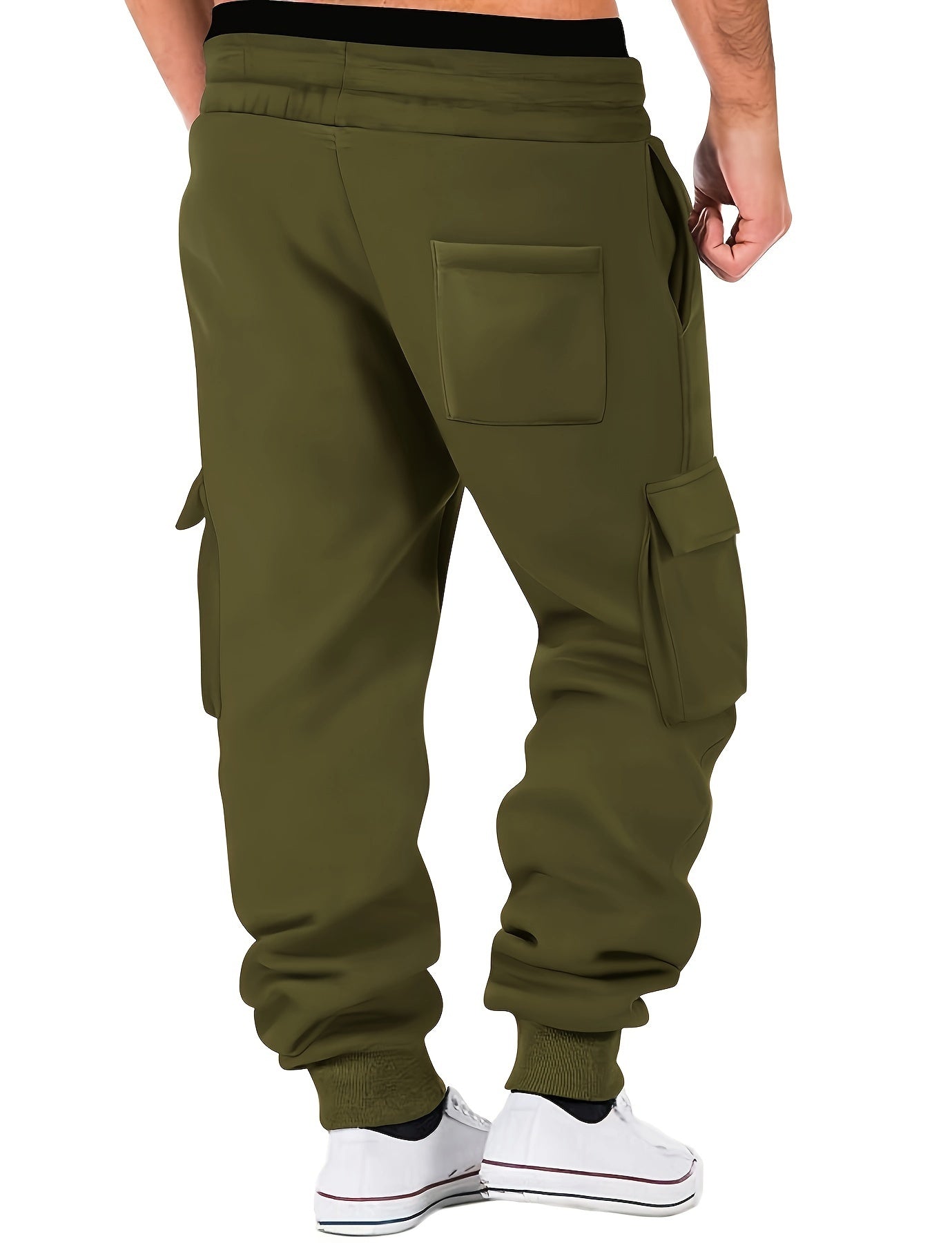 Men’s Urban Cargo Joggers – Multi-Pocket Fleece Pants | Streetwear Style for Fall/Winter