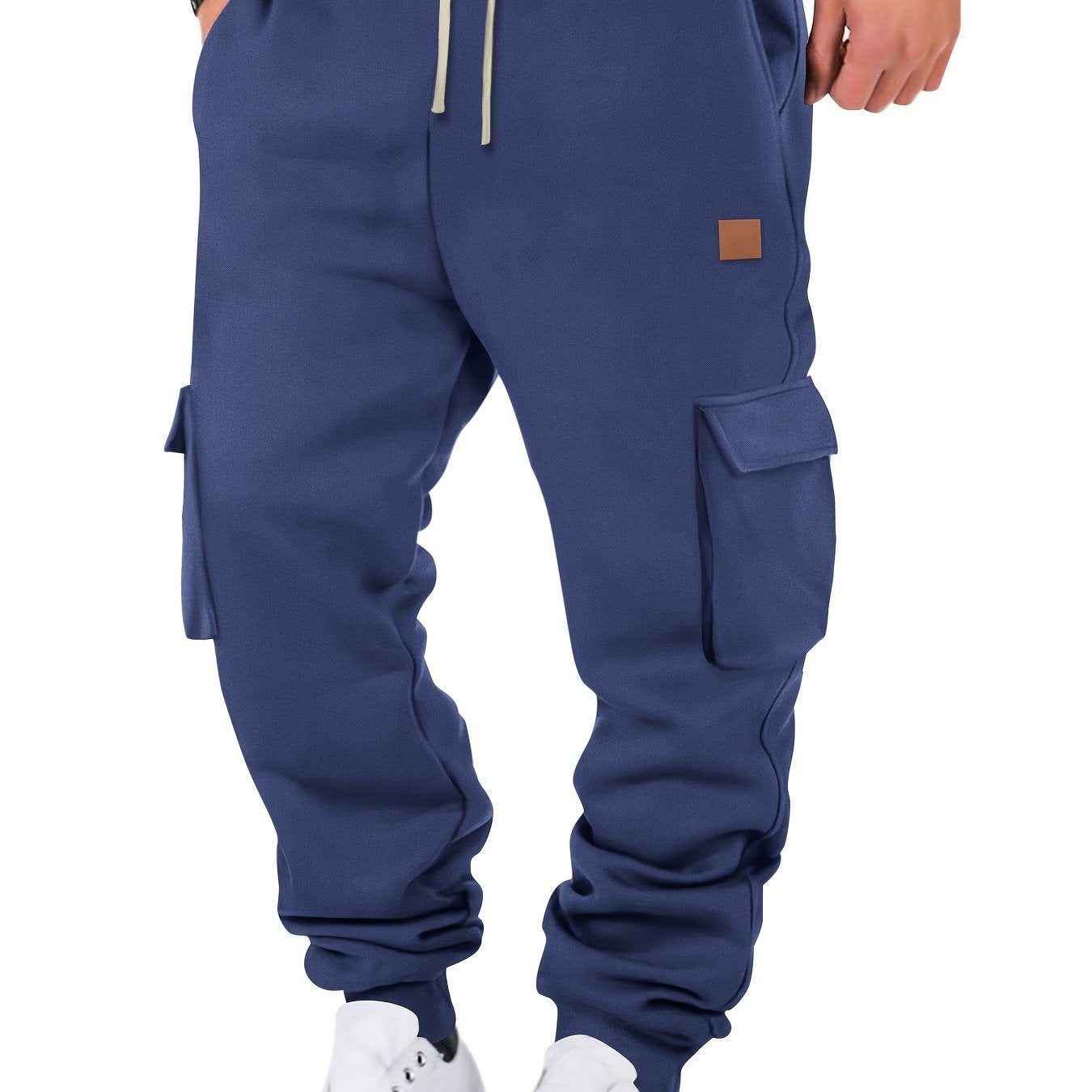 Men’s Urban Cargo Joggers – Multi-Pocket Fleece Pants | Streetwear Style for Fall/Winter