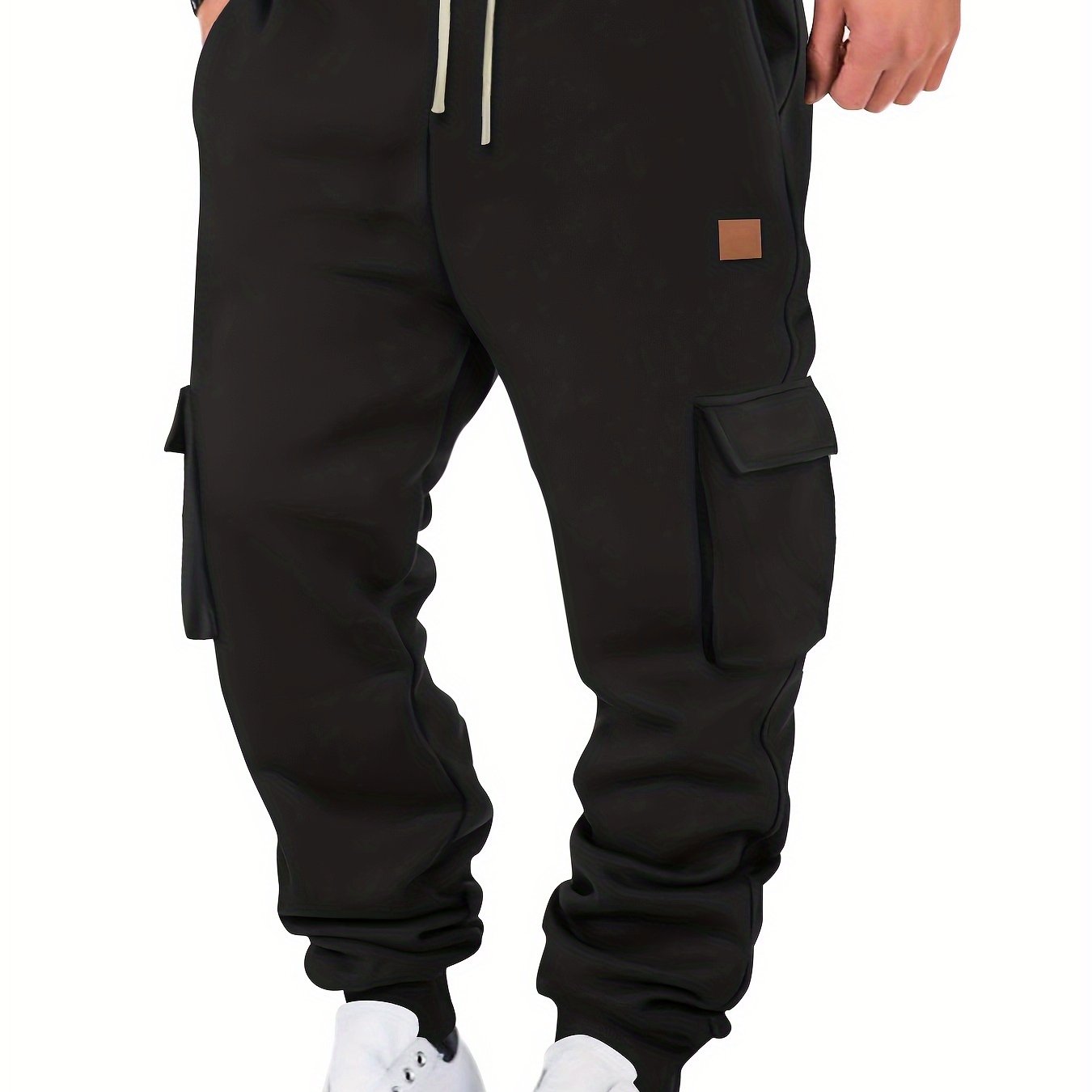 Men’s Urban Cargo Joggers – Multi-Pocket Fleece Pants | Streetwear Style for Fall/Winter