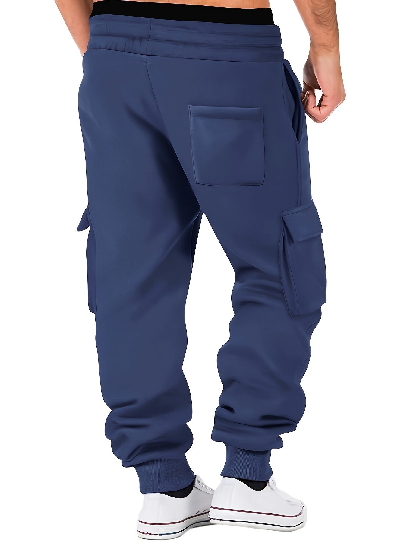Men’s Urban Cargo Joggers – Multi-Pocket Fleece Pants | Streetwear Style for Fall/Winter